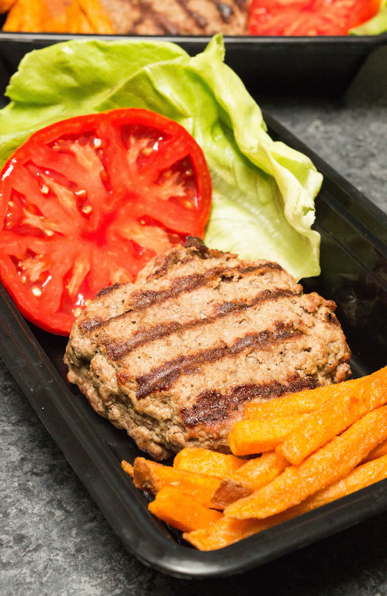 Urban Growth Burger with Sweet Potato Fries