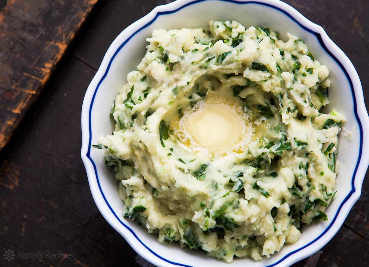Irish Colcannon Crostini with Chive Cream