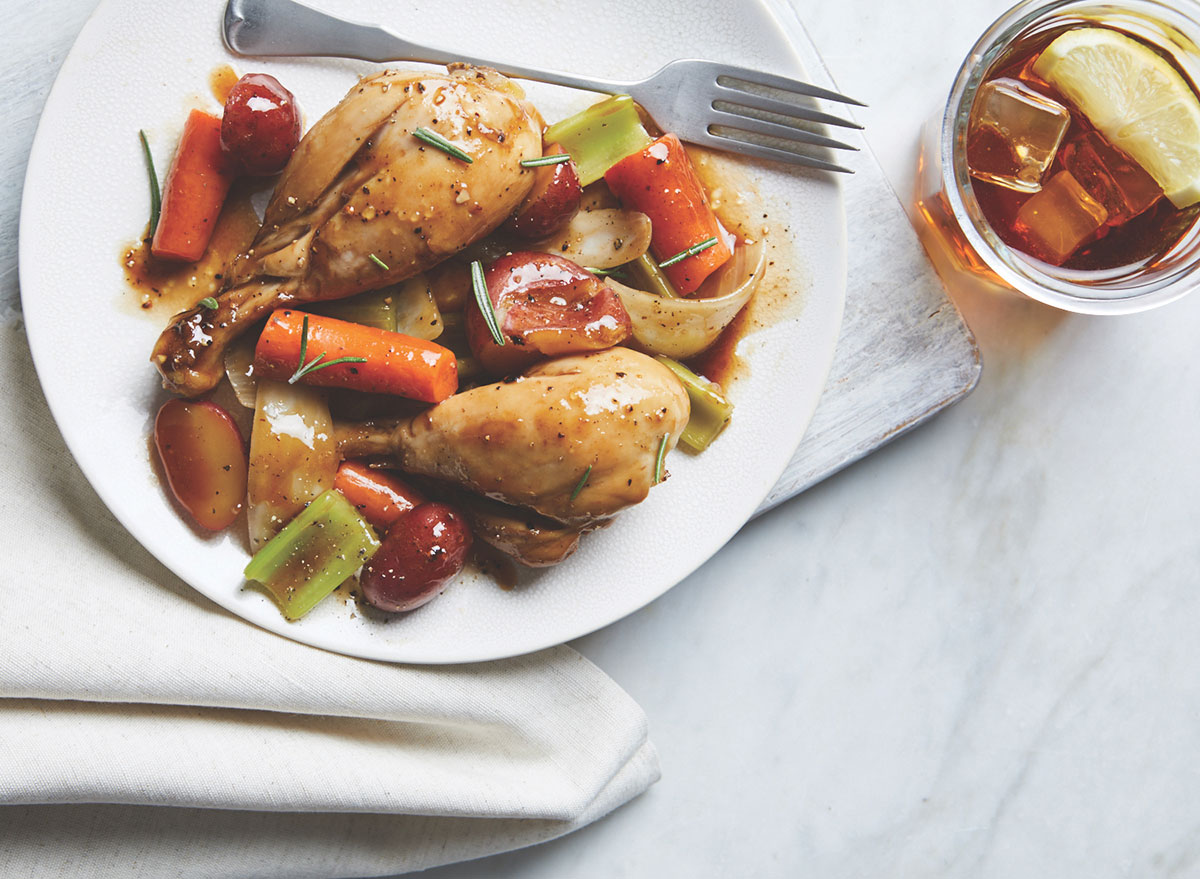 Maple-Dijon Slow-Cooker Chicken with Root Vegetables