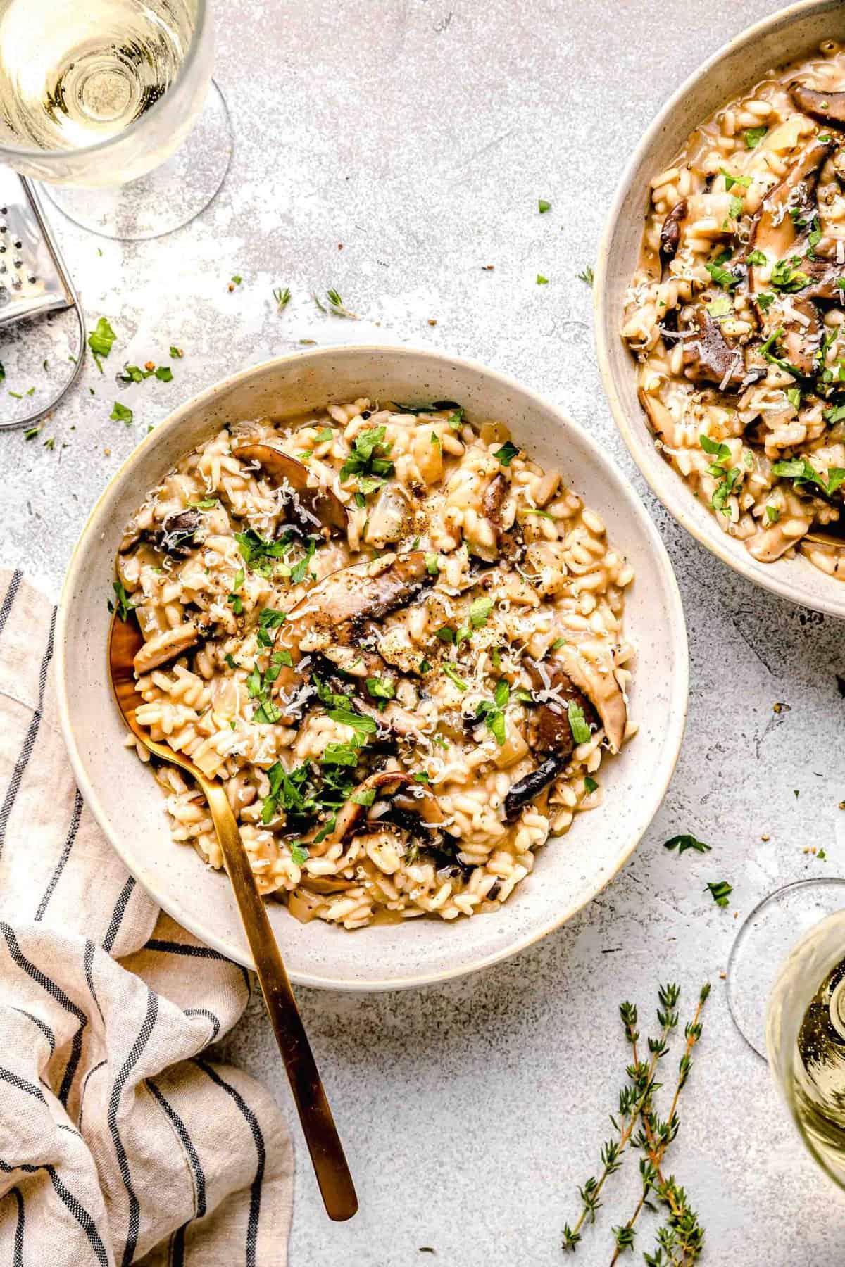Authentic Era-Inspired Mushroom Risotto