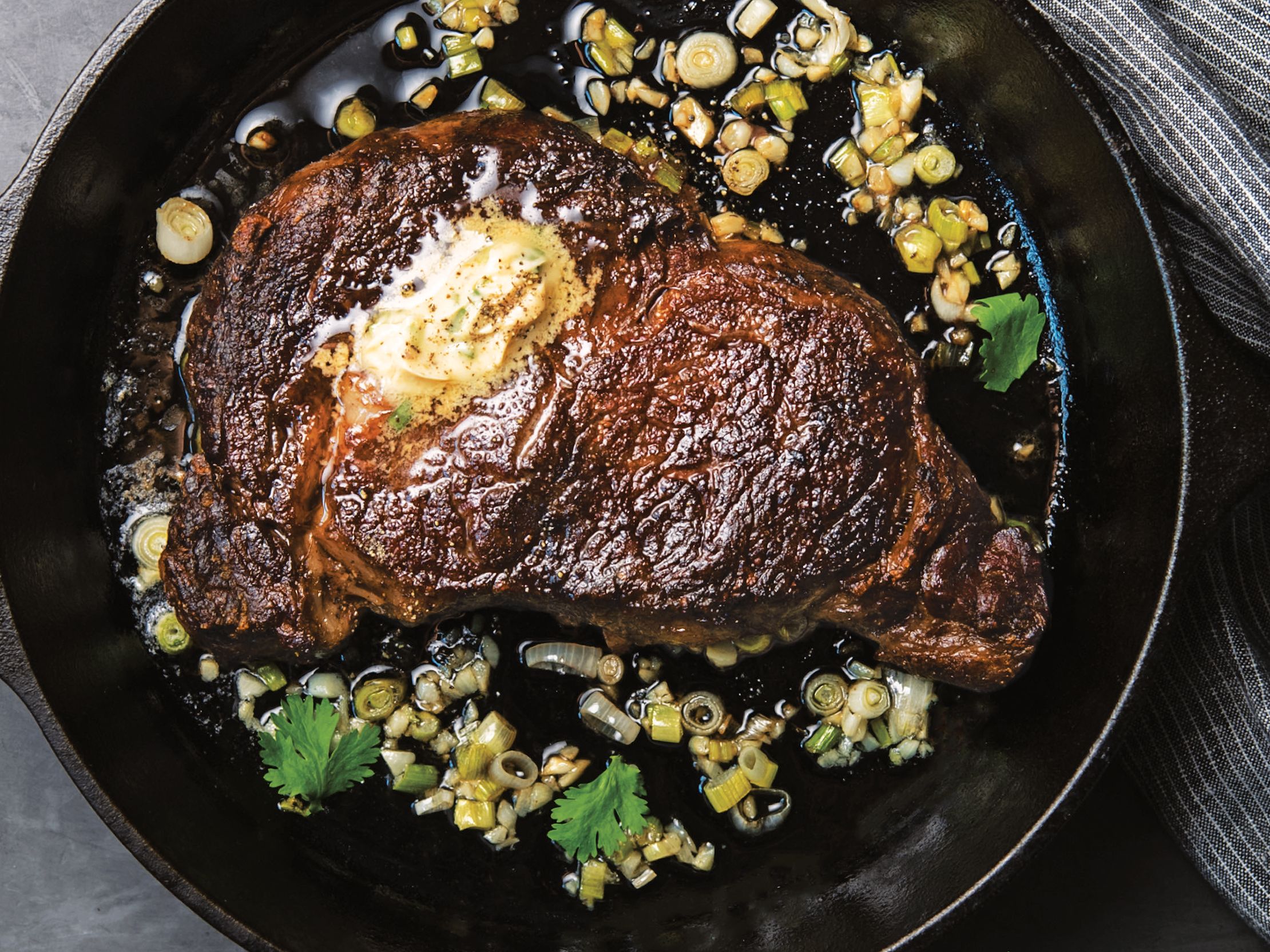 Serious Seared Ribeye with Black Truffle Butter