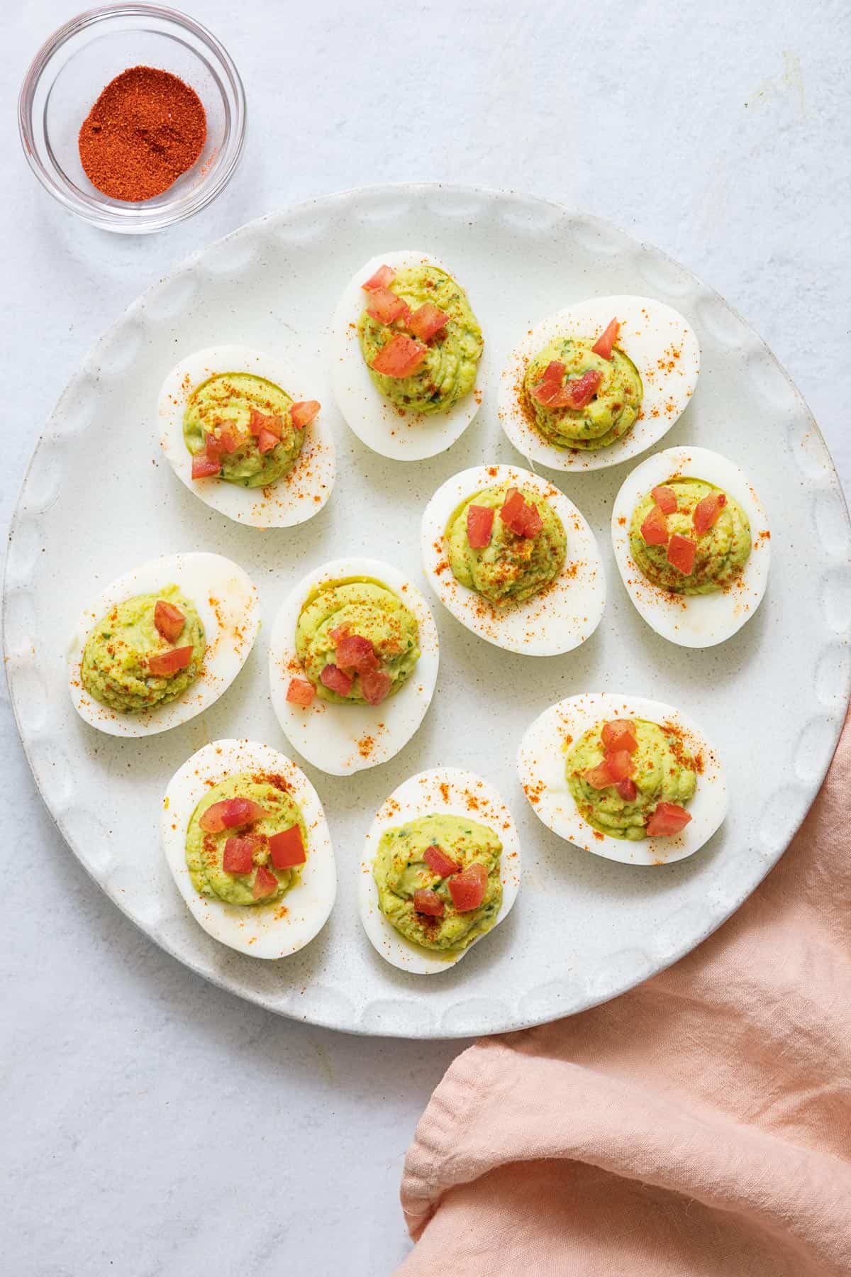 Green Goddess Deviled Eggs with Avocado