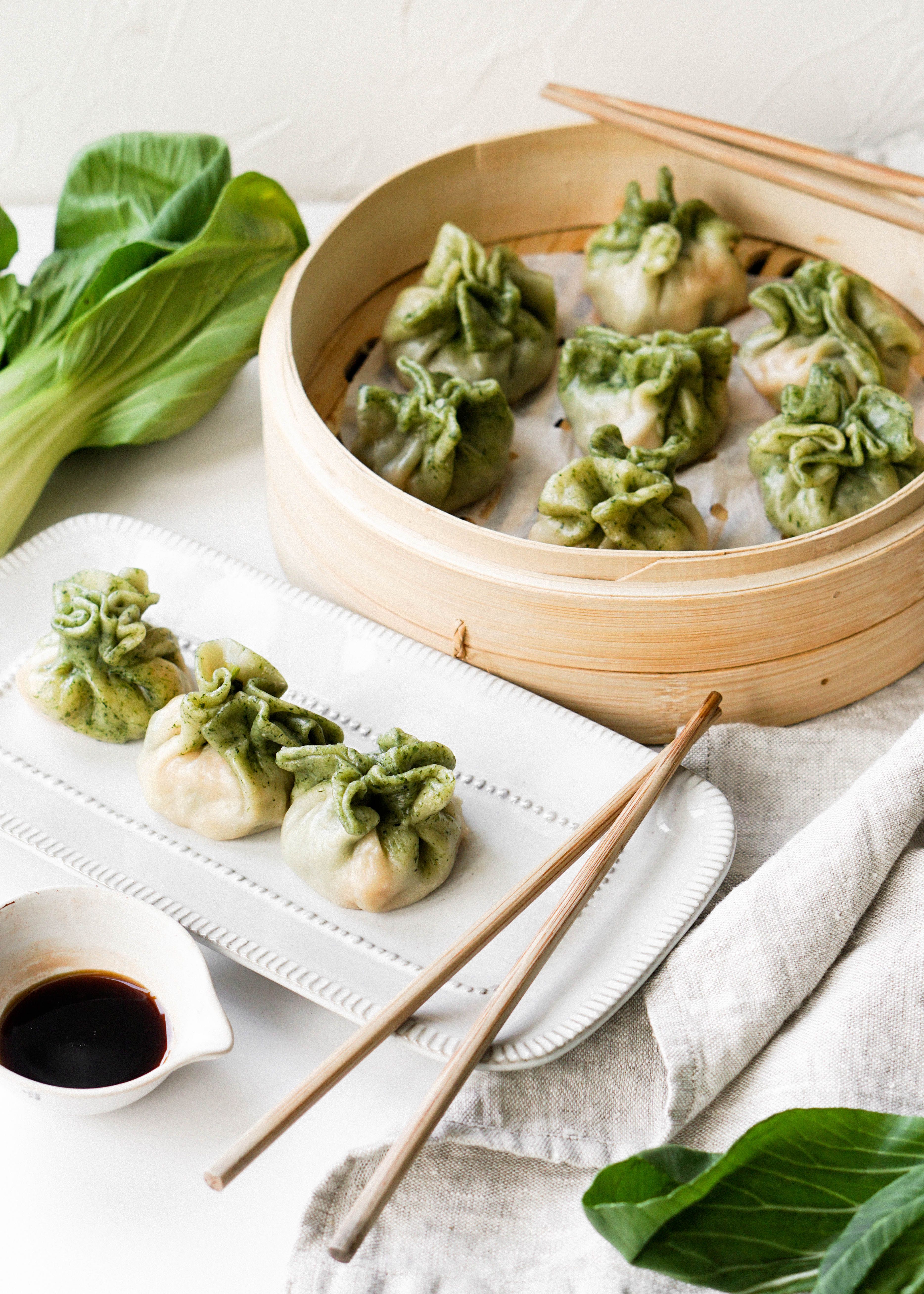 Artisanal Asian Dumplings with Shrimp and Bok Choy