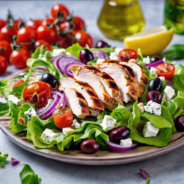 Grilled Lemon-Herb Chicken Mediterranean Salad