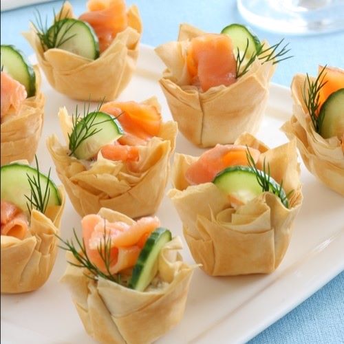 Martinez-Style Smoked Salmon Tarts