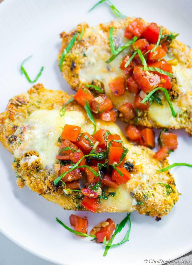 Crispy Almond-Crusted Chicken with Herbed Tomato Sauce