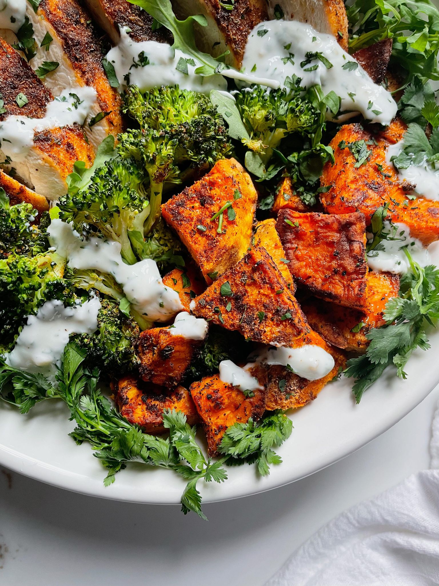 Miso-Glazed Sweet Potato & Broccoli Sheet Pan Roast