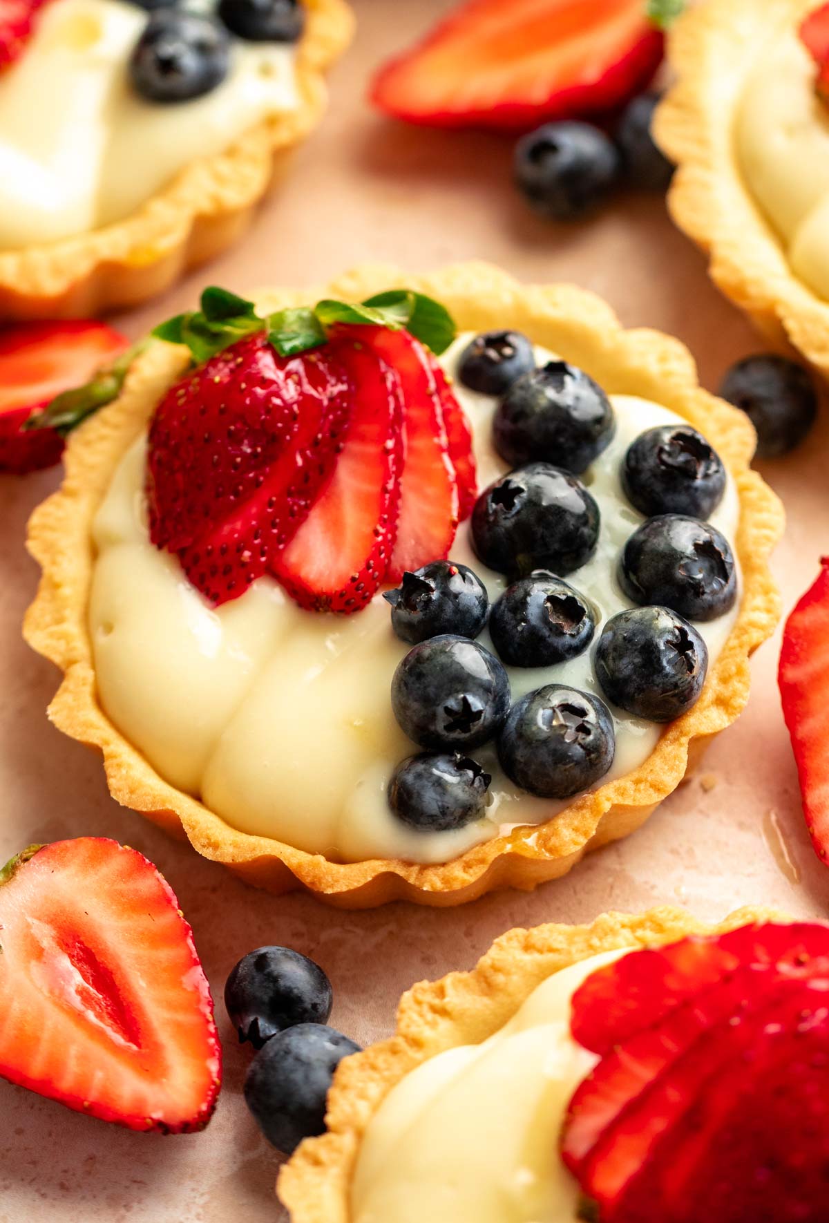 Chocolate-Dipped Fruit Tartlets