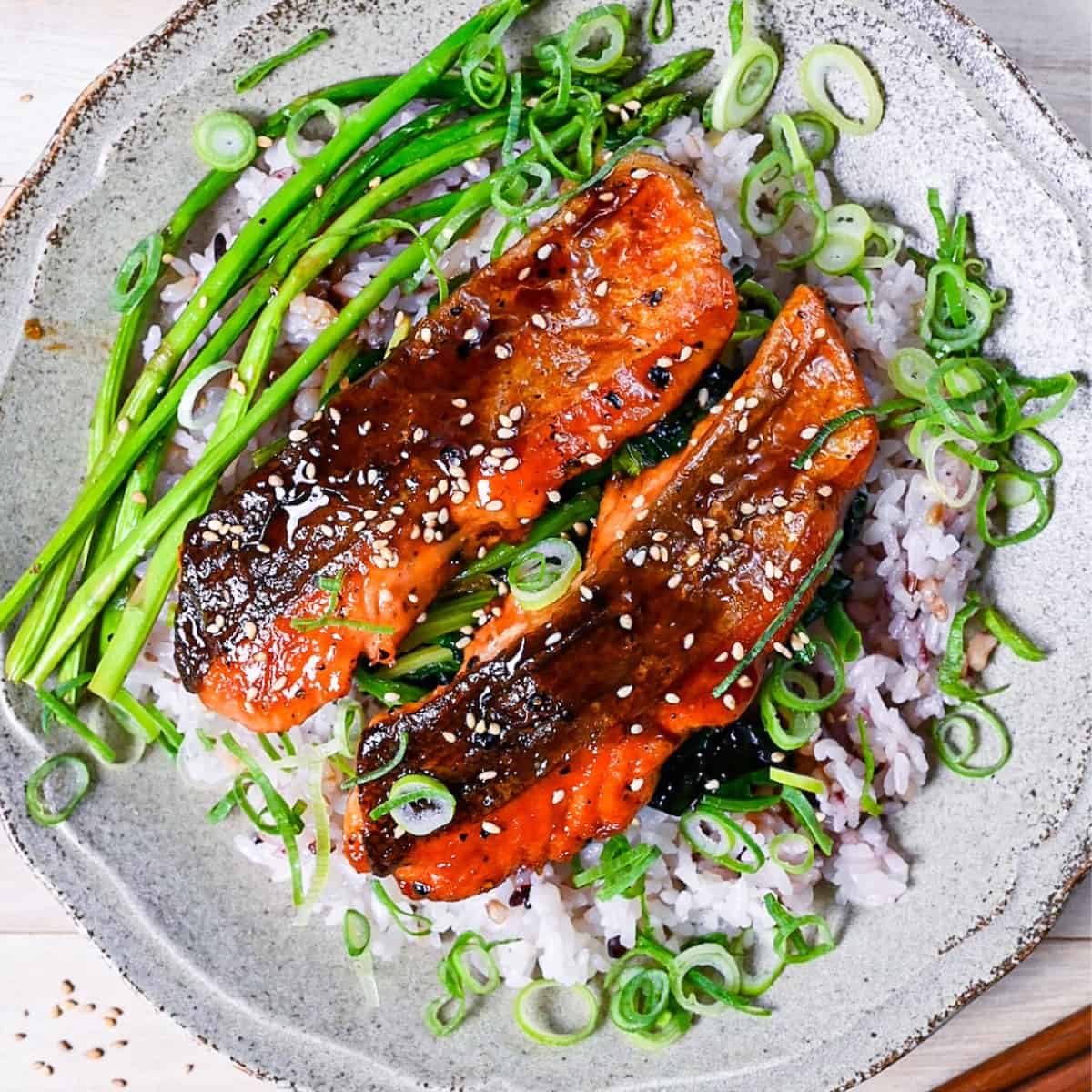 Traditional Japanese Teriyaki Salmon