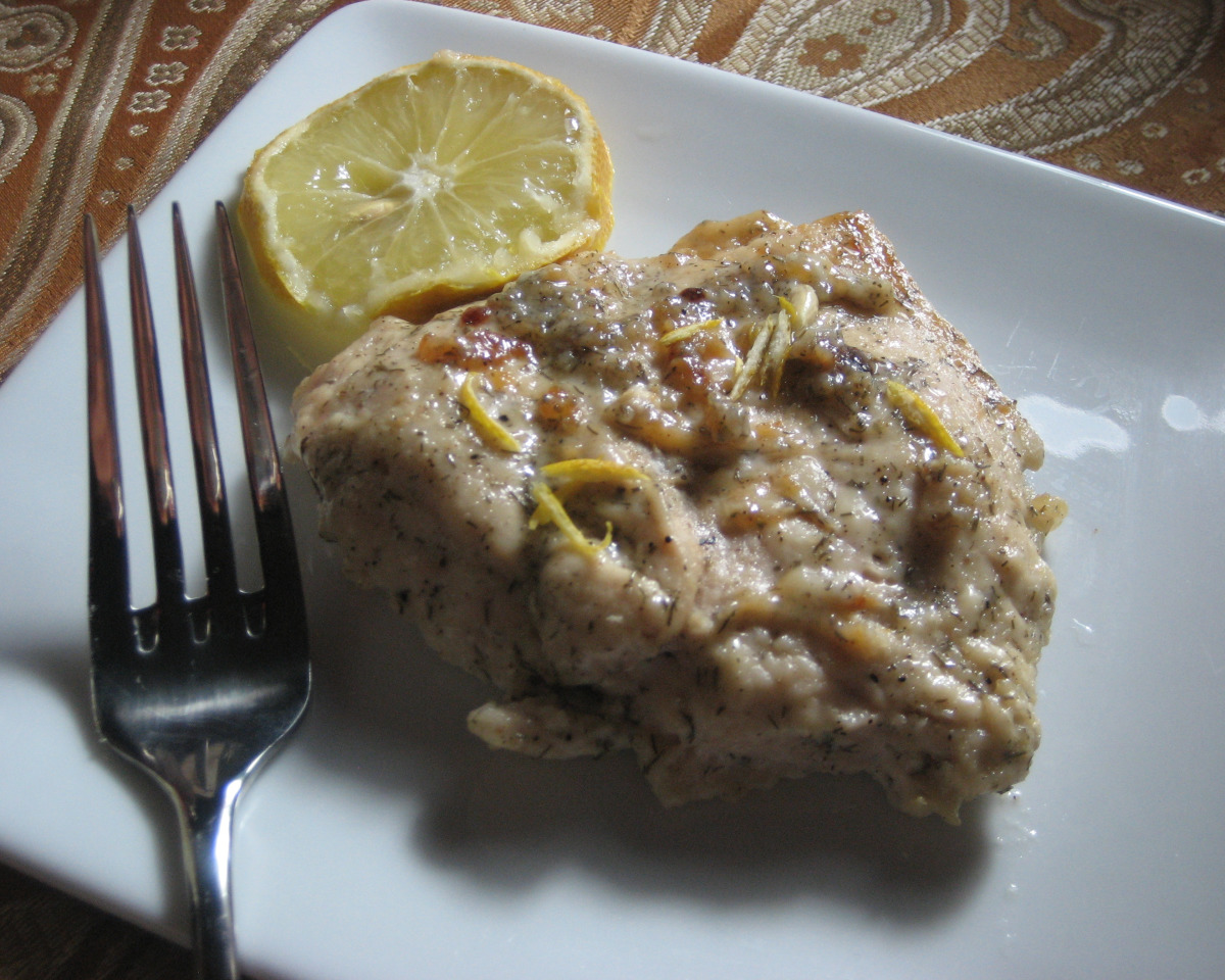 Fresh Herb-Crusted Chicken with Lemon-Dill Sauce