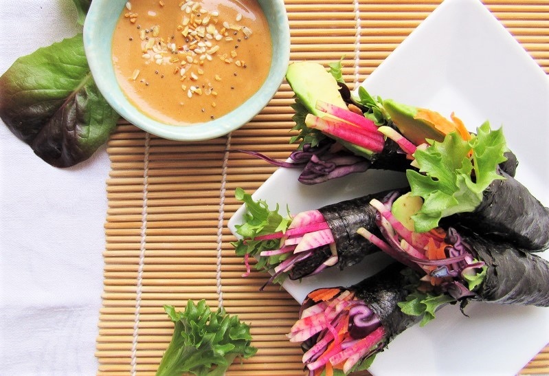 Rainbow Fruit Sushi Rolls