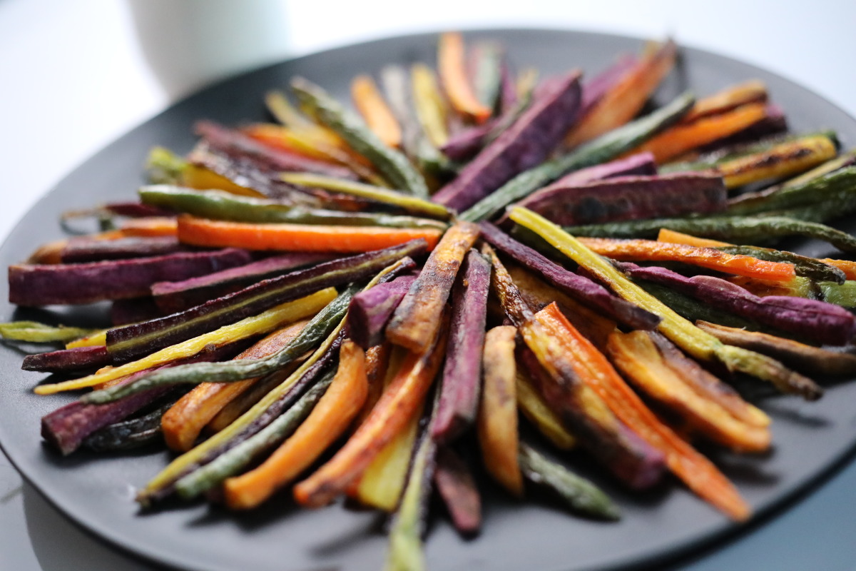 Silly-Silly Rainbow Veggie Fritters with Dill Dip