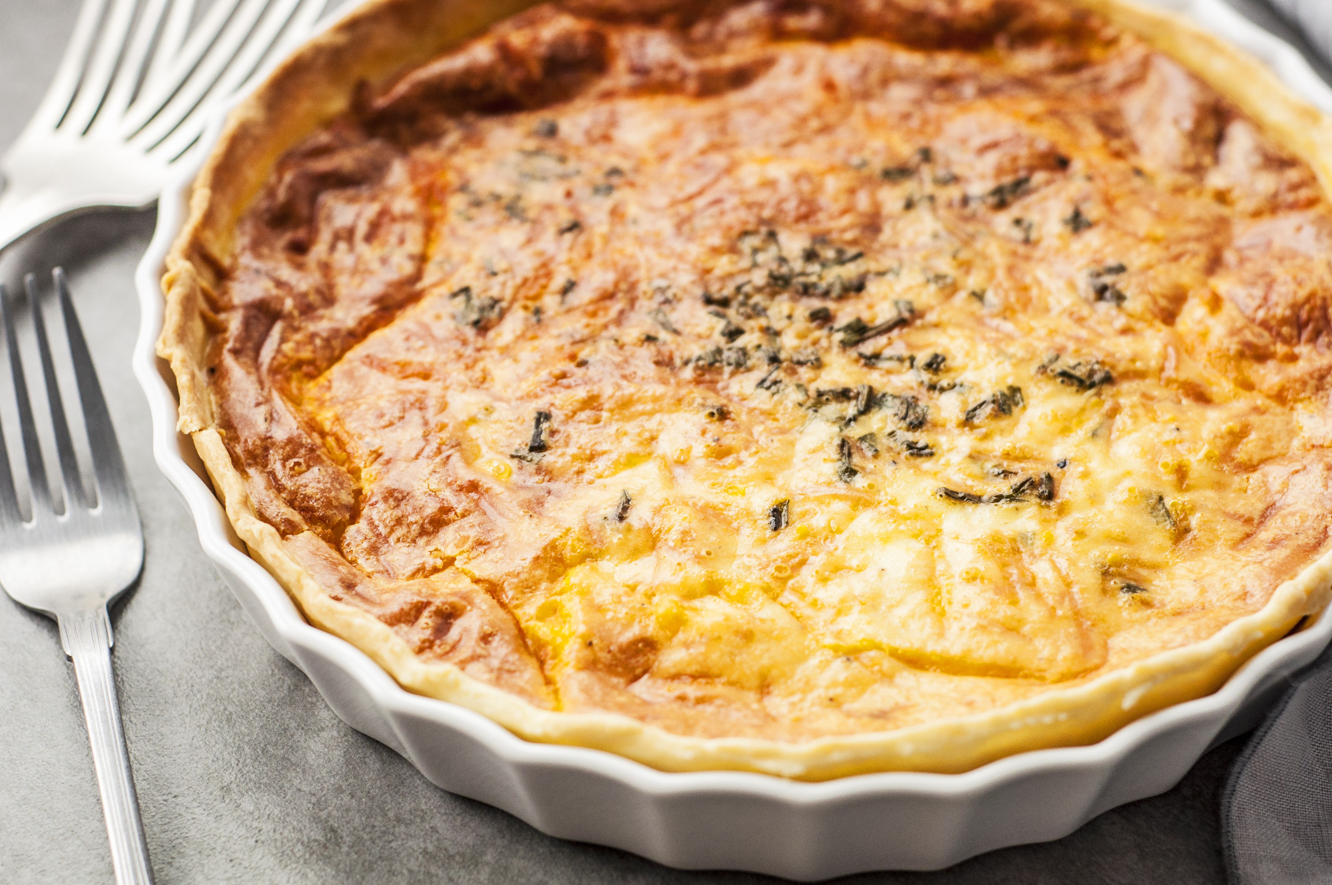 Half-Baked Garlic Cheese Quiche