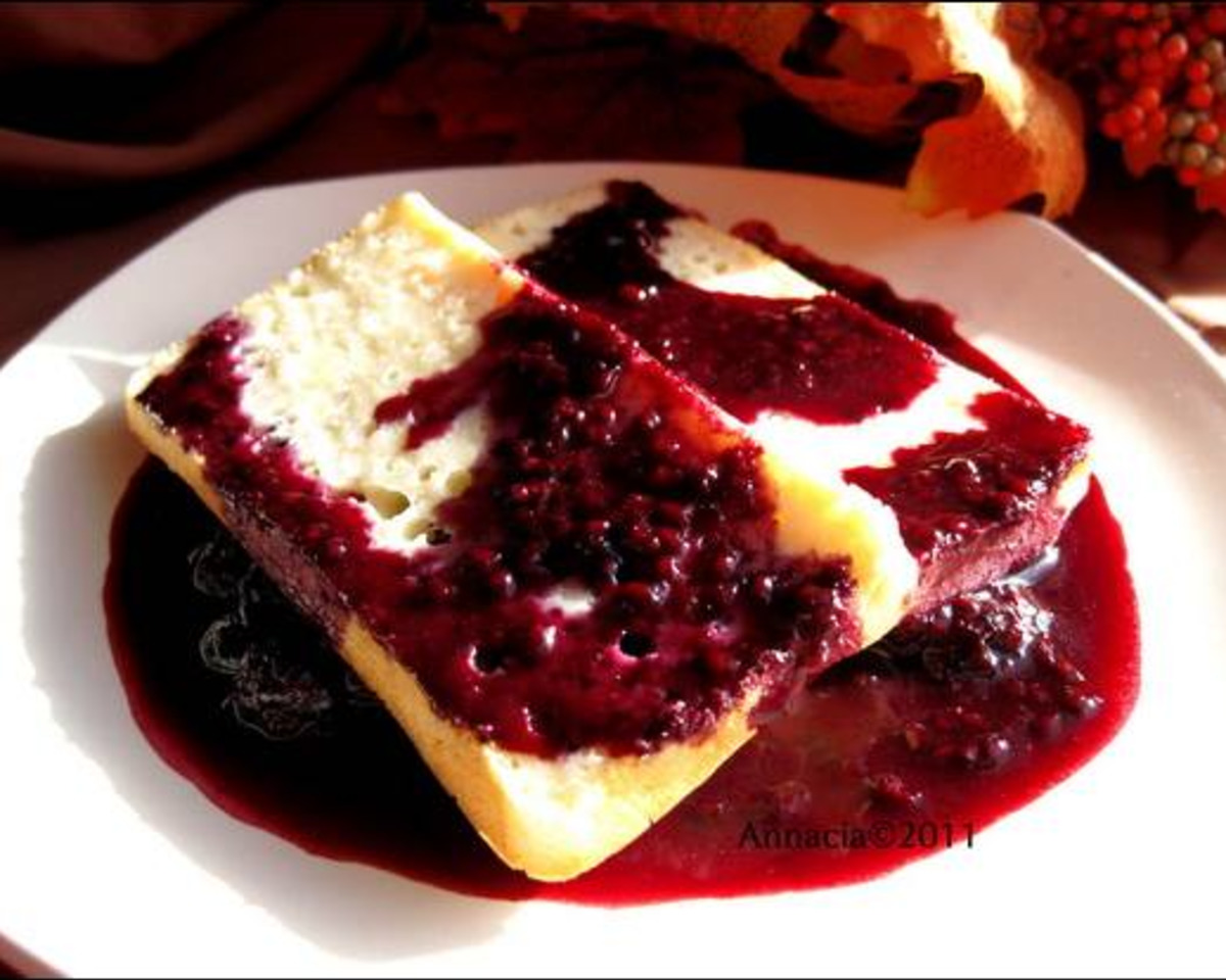 Hare's Wine-Infused Berry Compote with Crème Fraîche