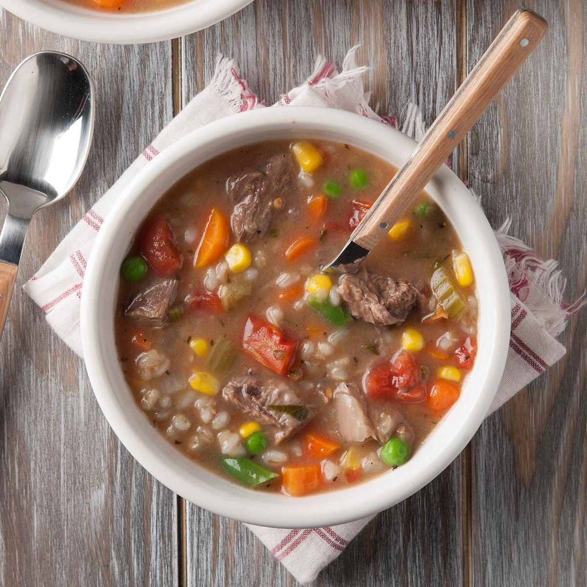 Simple Beef and Vegetable Soup with Herbs