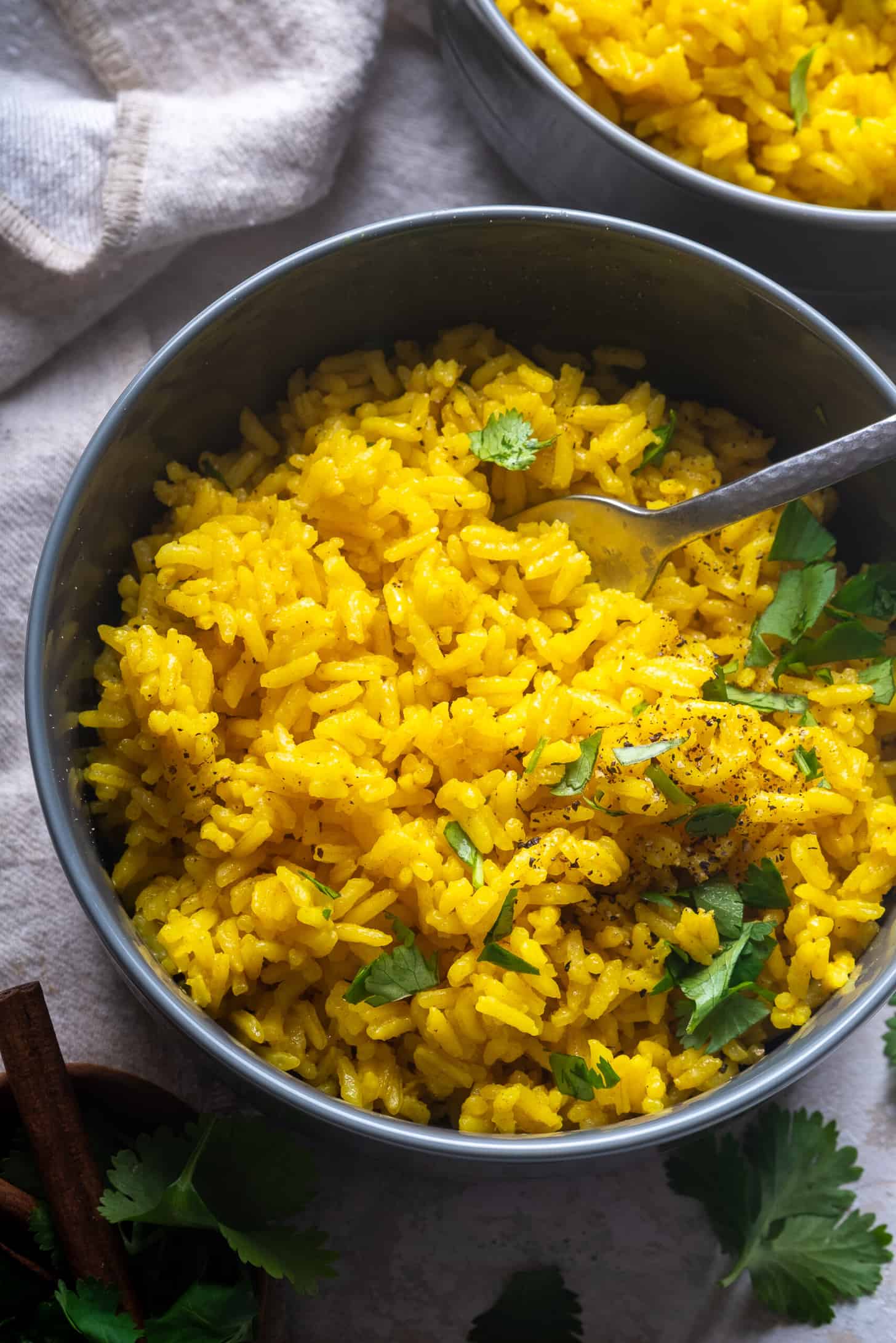 Golden Turmeric Rice with Coconut Broth