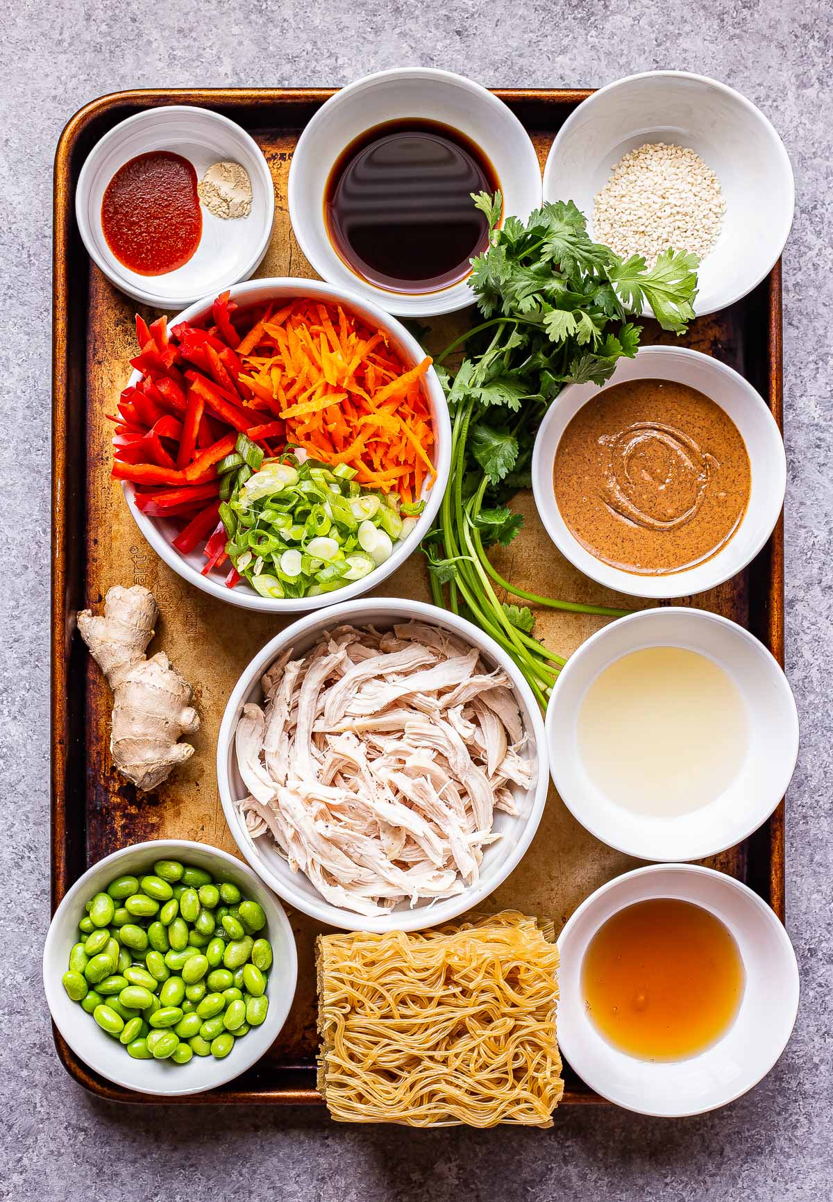 Szechuan Sesame Noodle Bowl with Crisp Chicken