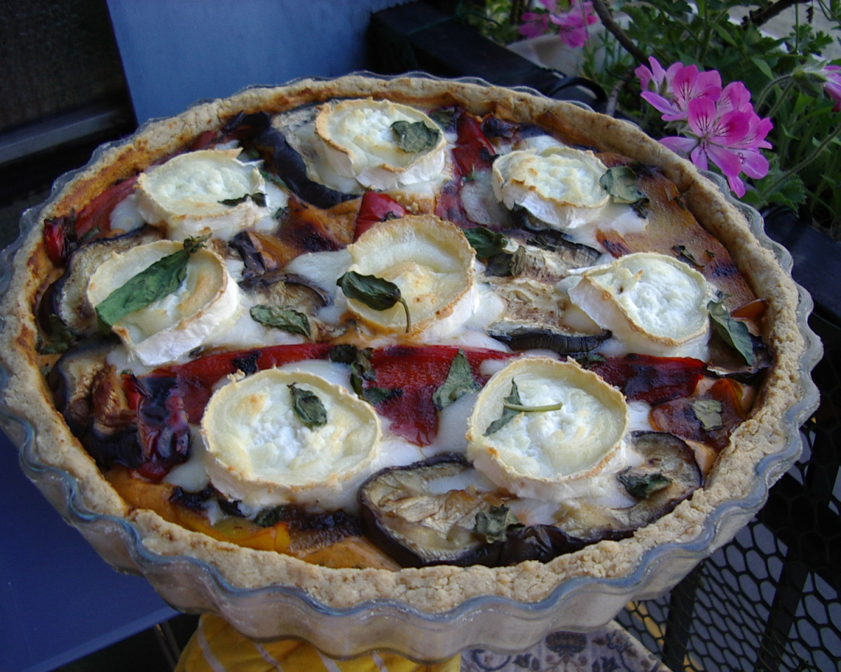 Natural Fiber Vegetable Tart with Herbed Crust