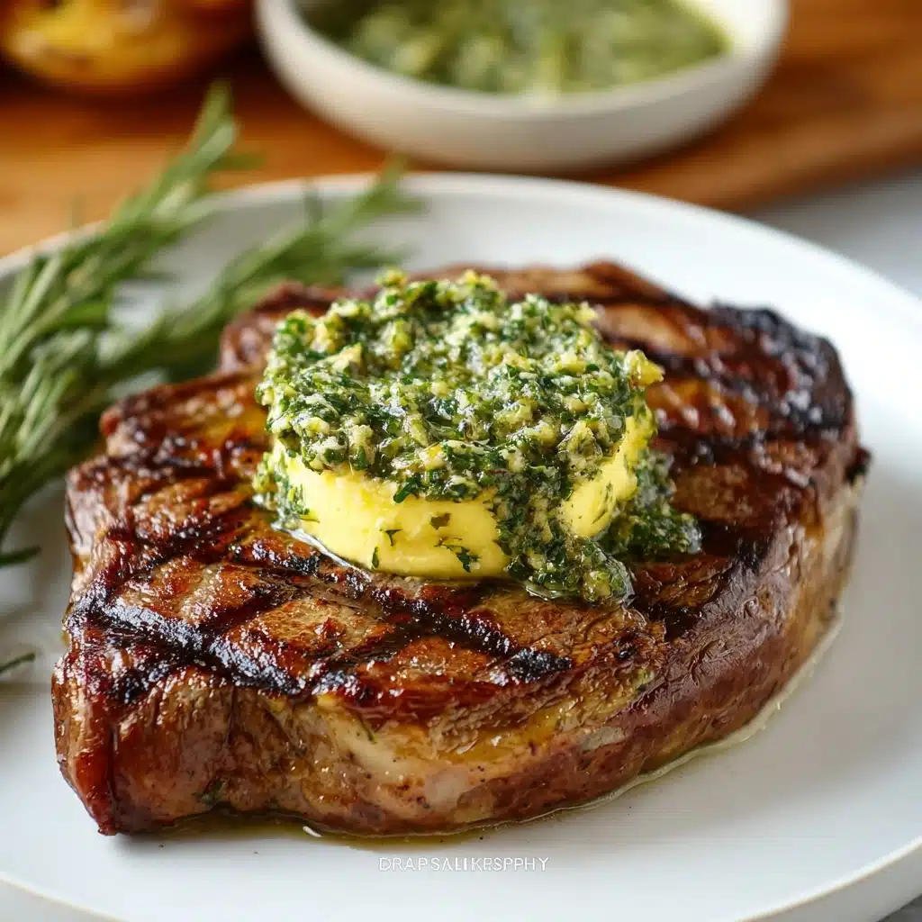 Best-Seasoned Grilled Ribeye with Herb Butter