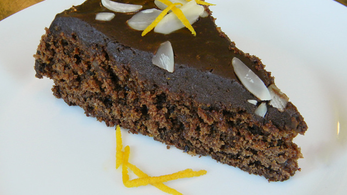 Bitter Chocolate Torte with Orange Zest