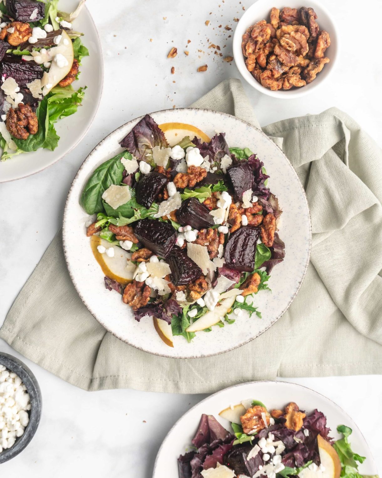 Mediterranean Roasted Beet and Goat Cheese Salad