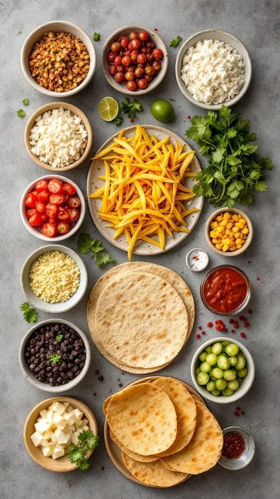 Build-Your-Own Mini Taco Bar with Citrus Slaw