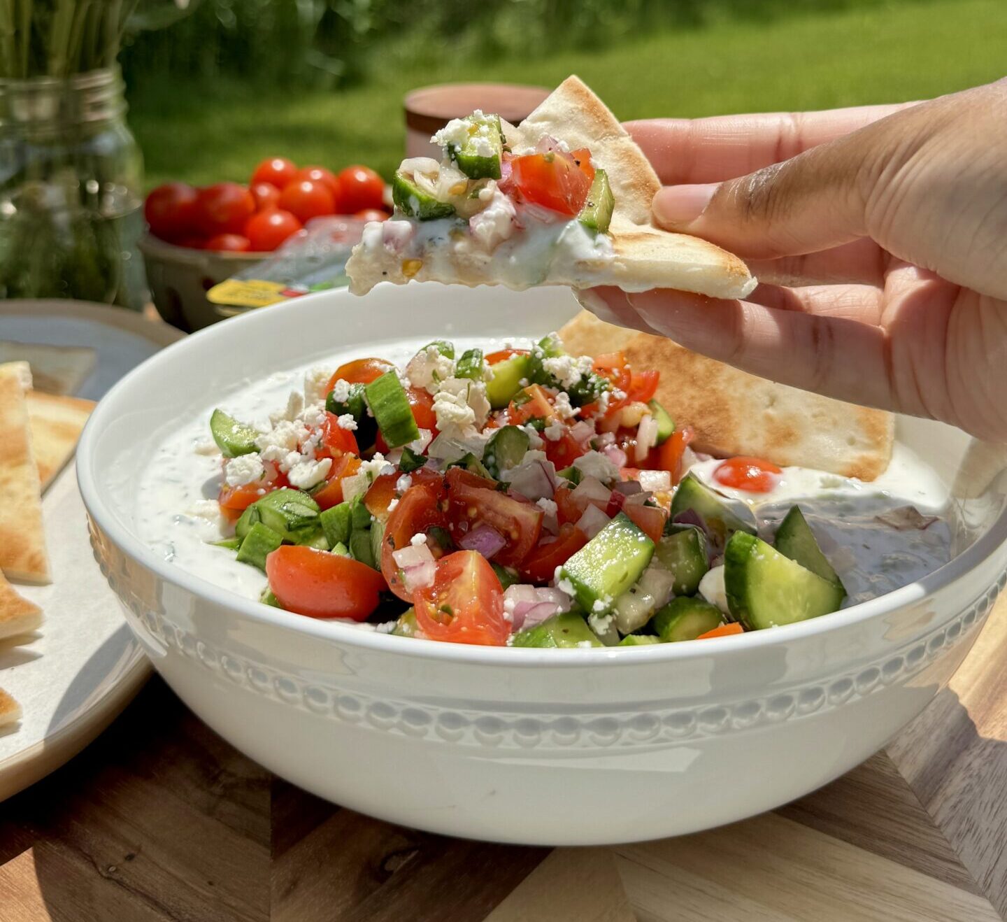 Mediterranean Tzatziki & Vegetable Salad