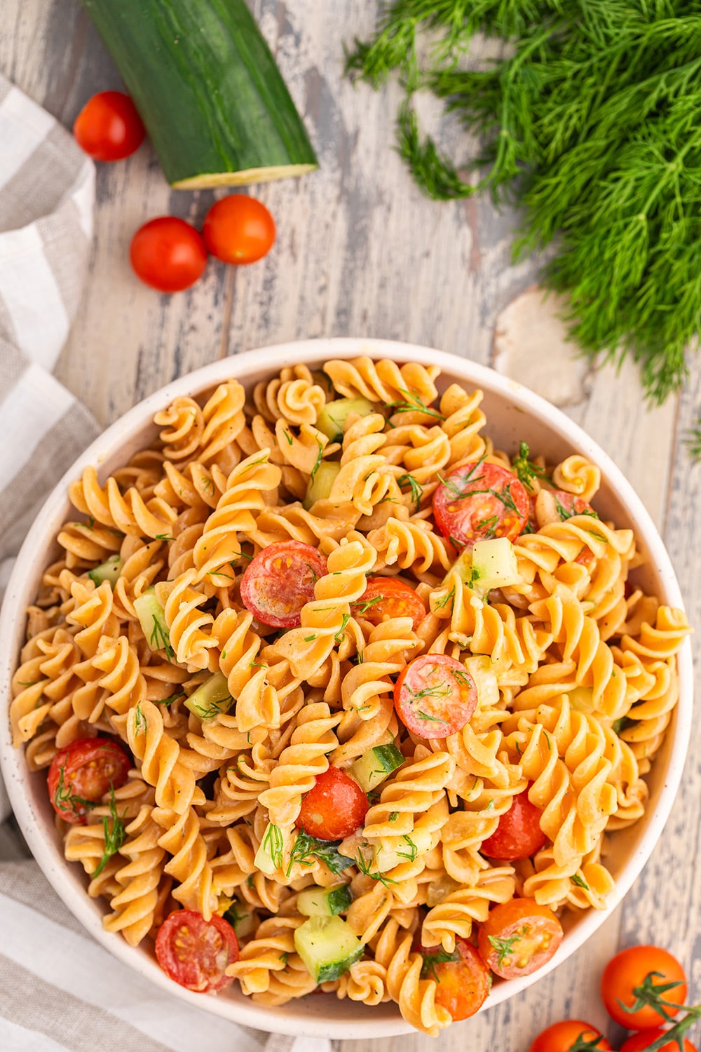 Lemon-Dill Tzatziki Pasta Salad