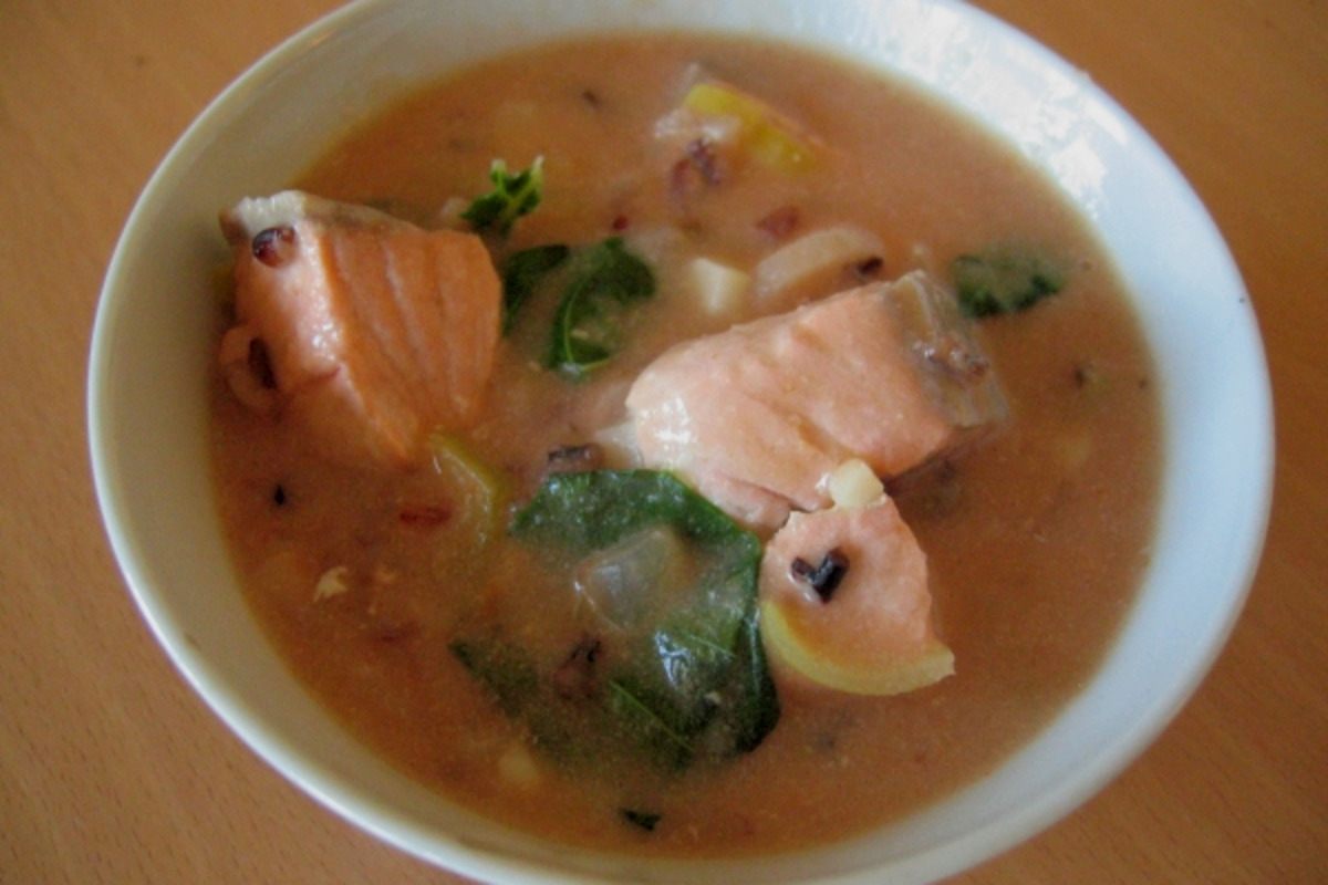 North Star Salmon Chowder with Wild Herbs