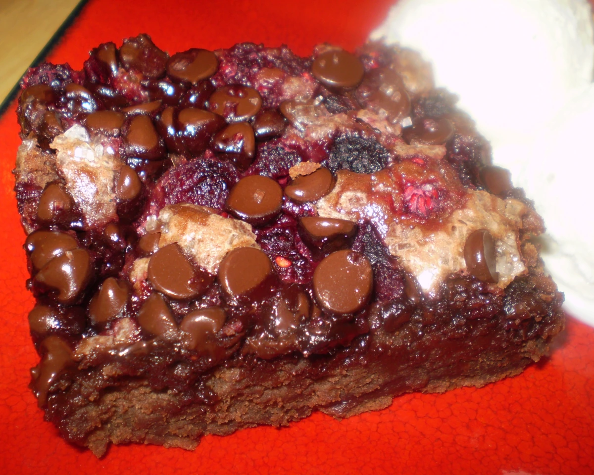 One-Bowl Velvet Chocolate Cake with Raspberry Swirl