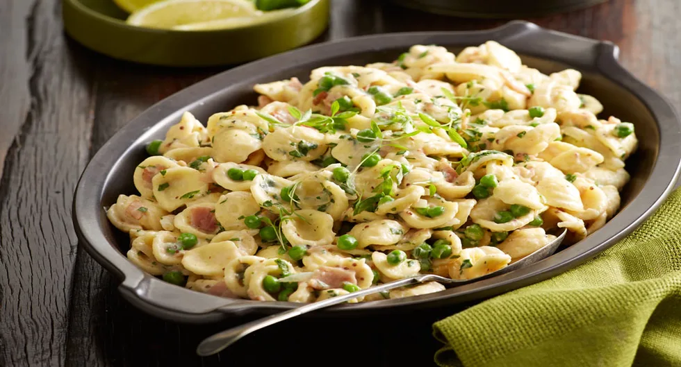 Creamy Prosciutto & Pea Orecchiette