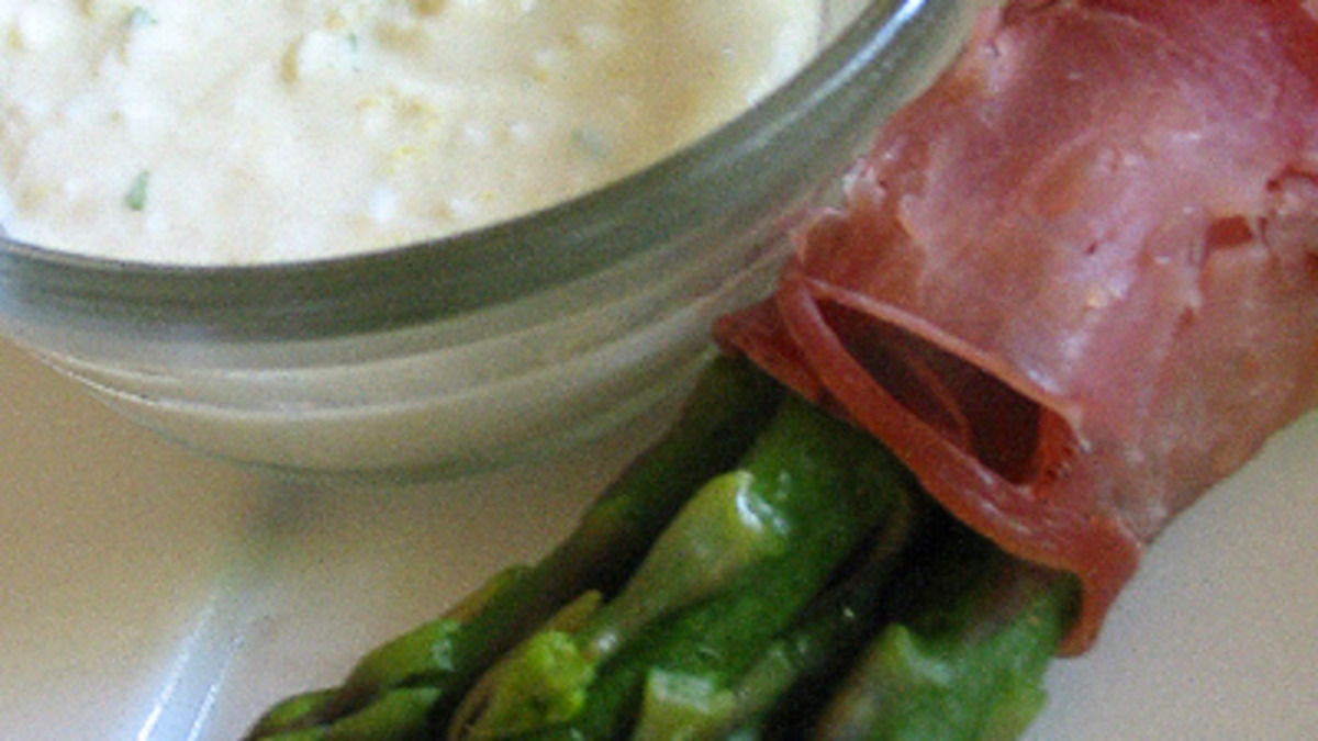 Prosciutto-Wrapped Asparagus with Raspberry Glaze