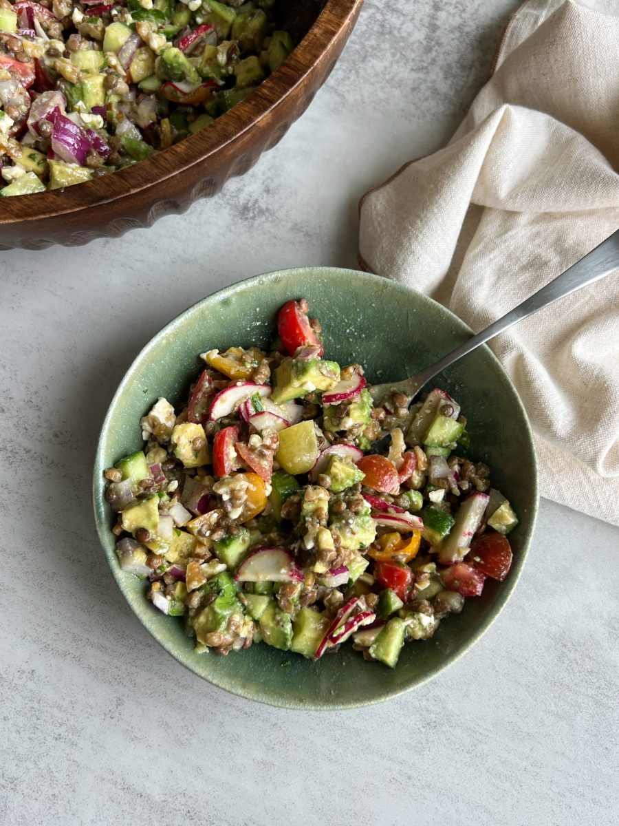 Lentil & Cranberry Salad with Lemon Vinaigrette