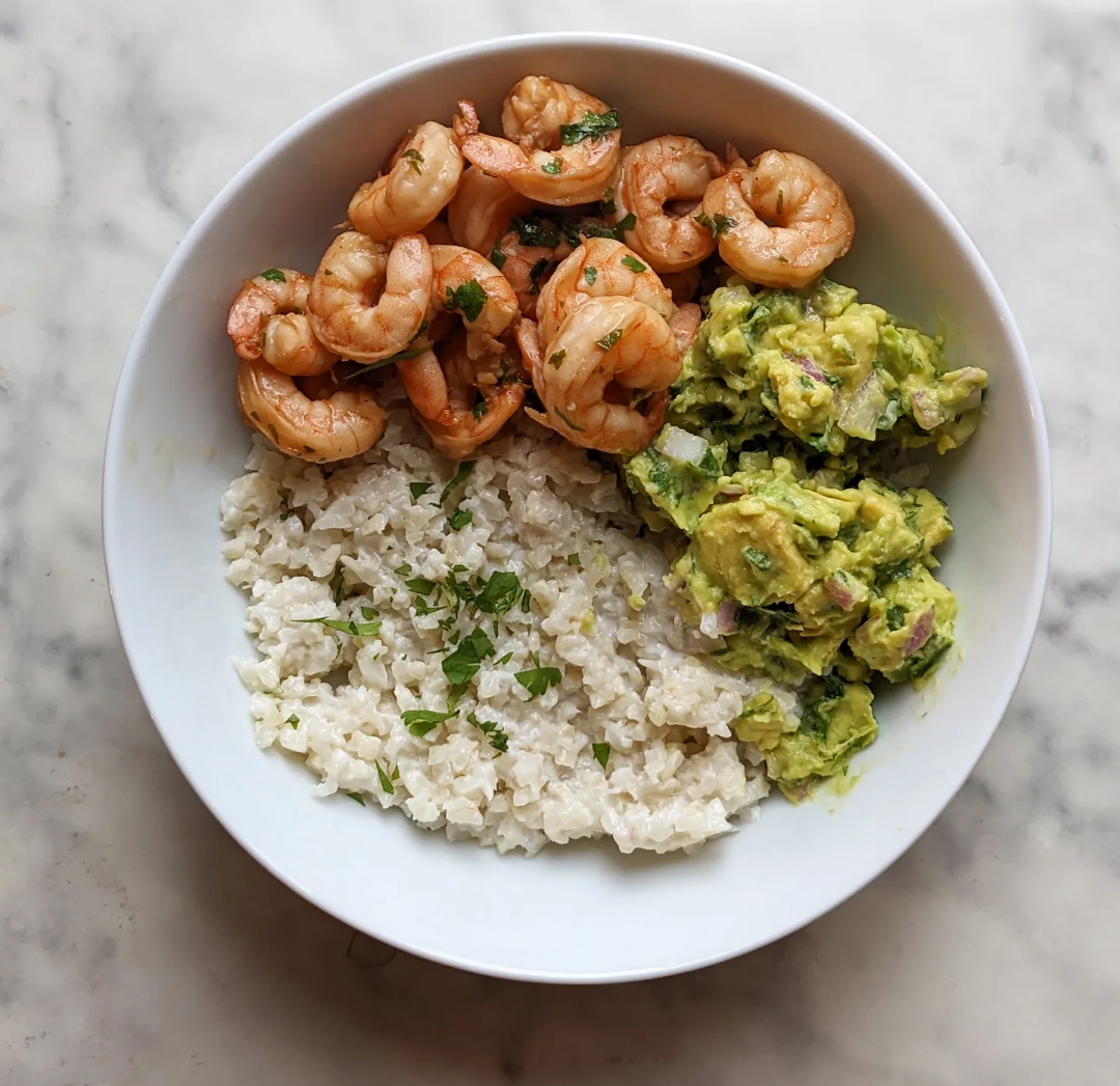Creamy Lemon-Dill Keto Shrimp with Cauliflower Rice