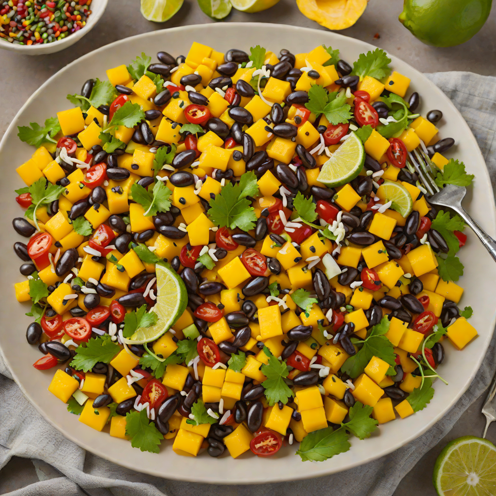 Spiced Mango-Chili Black Bean Salad with Lime Dressing