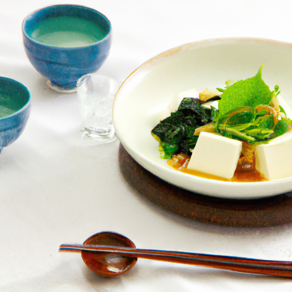 Japanese Tofu and Vegetable Donburi with Sesame Seeds