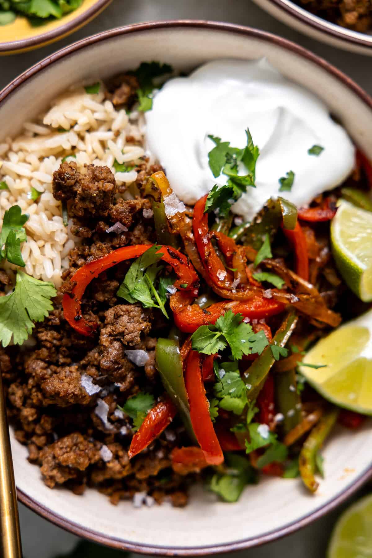 Chipotle-Lime Beef Fajita Bowls