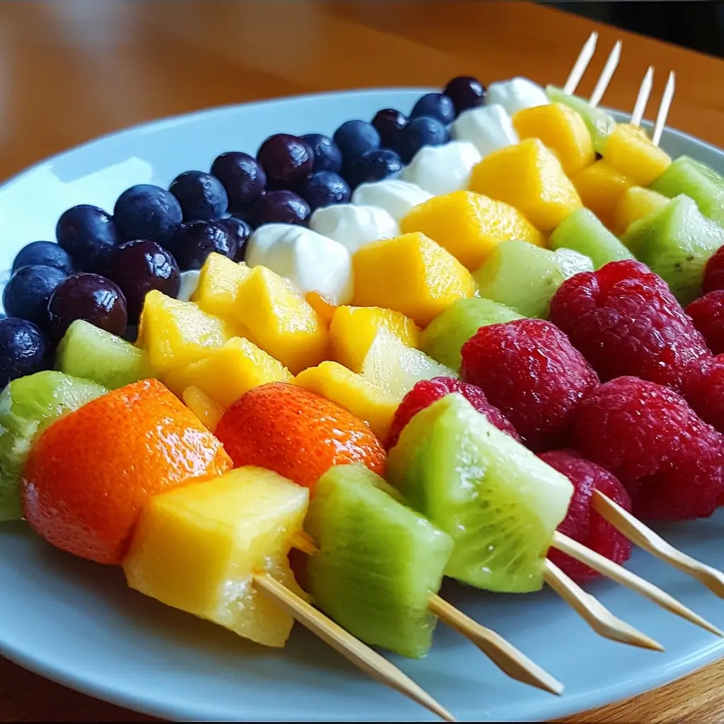 Funfetti Fruit Skewers with Yogurt Dip