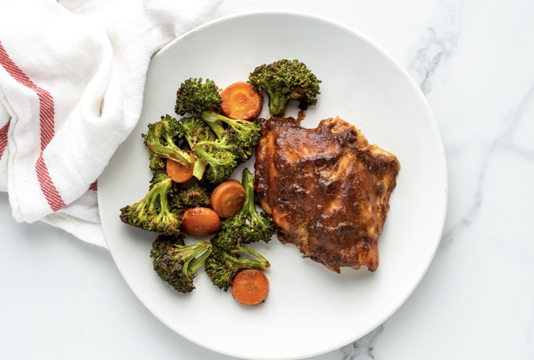 Miso-Glazed Chicken with Sesame Roasted Veggies