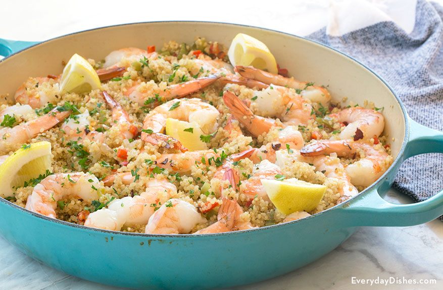 Lemon-Garlic Sheet Pan Shrimp with Broccoli and Quinoa