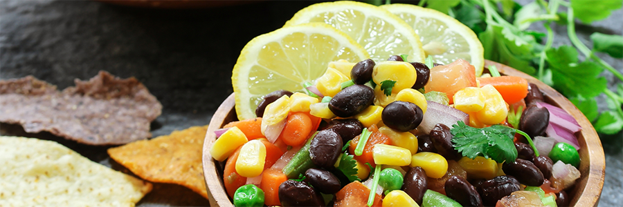 Confetti Bean Salad with Lemon Vinaigrette