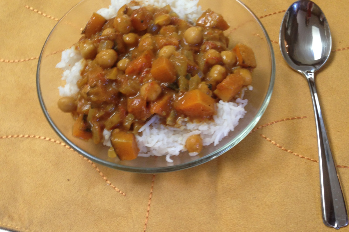 Coconut-Curry Butternut Squash & Kale Stew