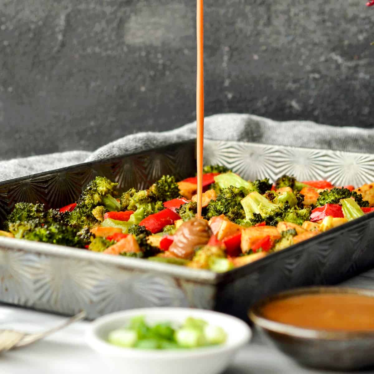 Crispy Tofu Stir-Fry with Peanut Sauce