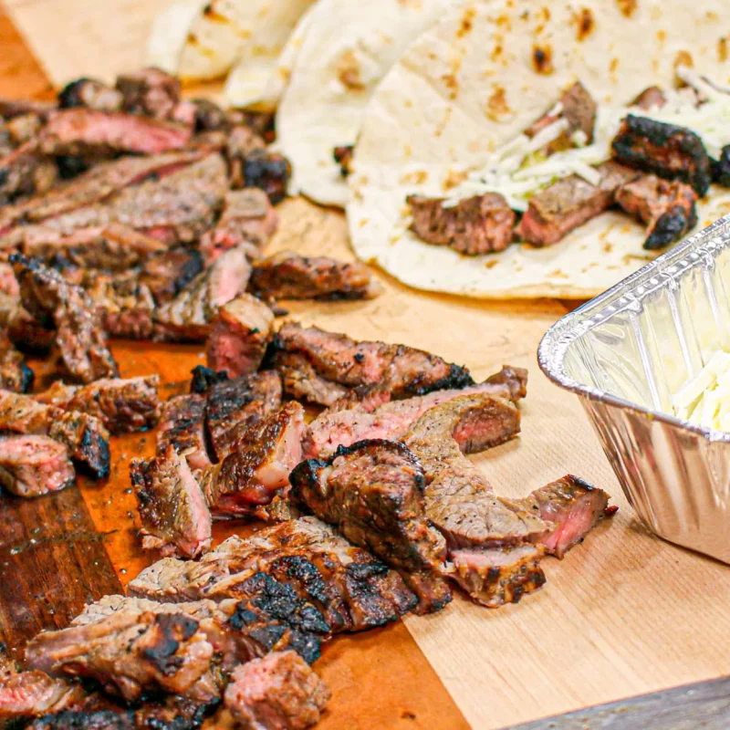 Texas-Style Beef Tacos with Avocado Crema
