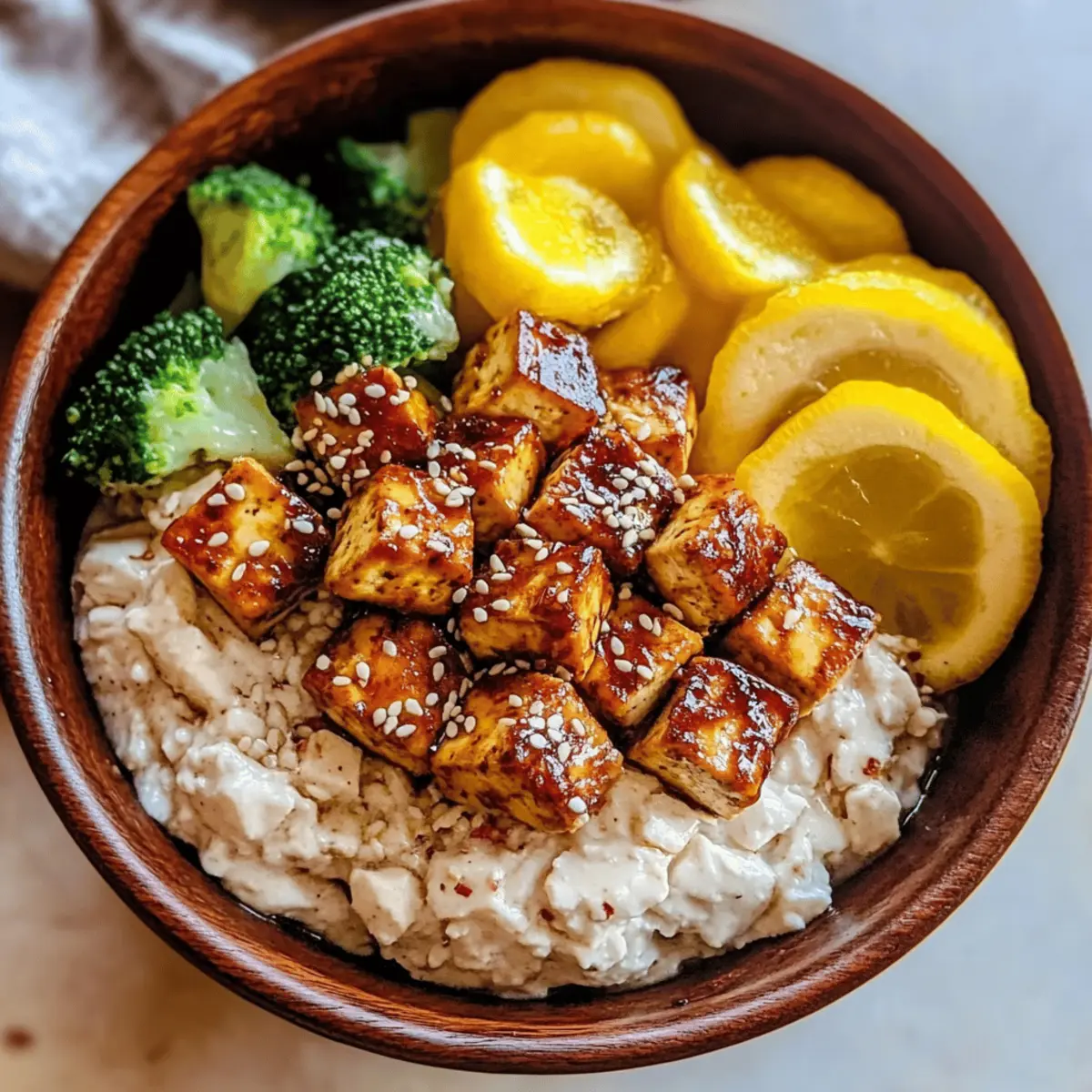Miso-Glazed Tofu Bowls with Sesame-Ginger Veggies