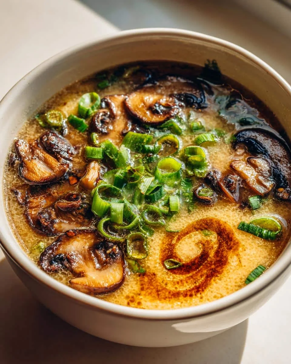 Umami-Boosted White Bean Miso Soup with Charred Scallions