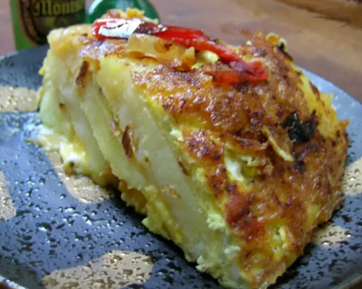 Heirloom Potato Tortilla with Charred Lemon Zest