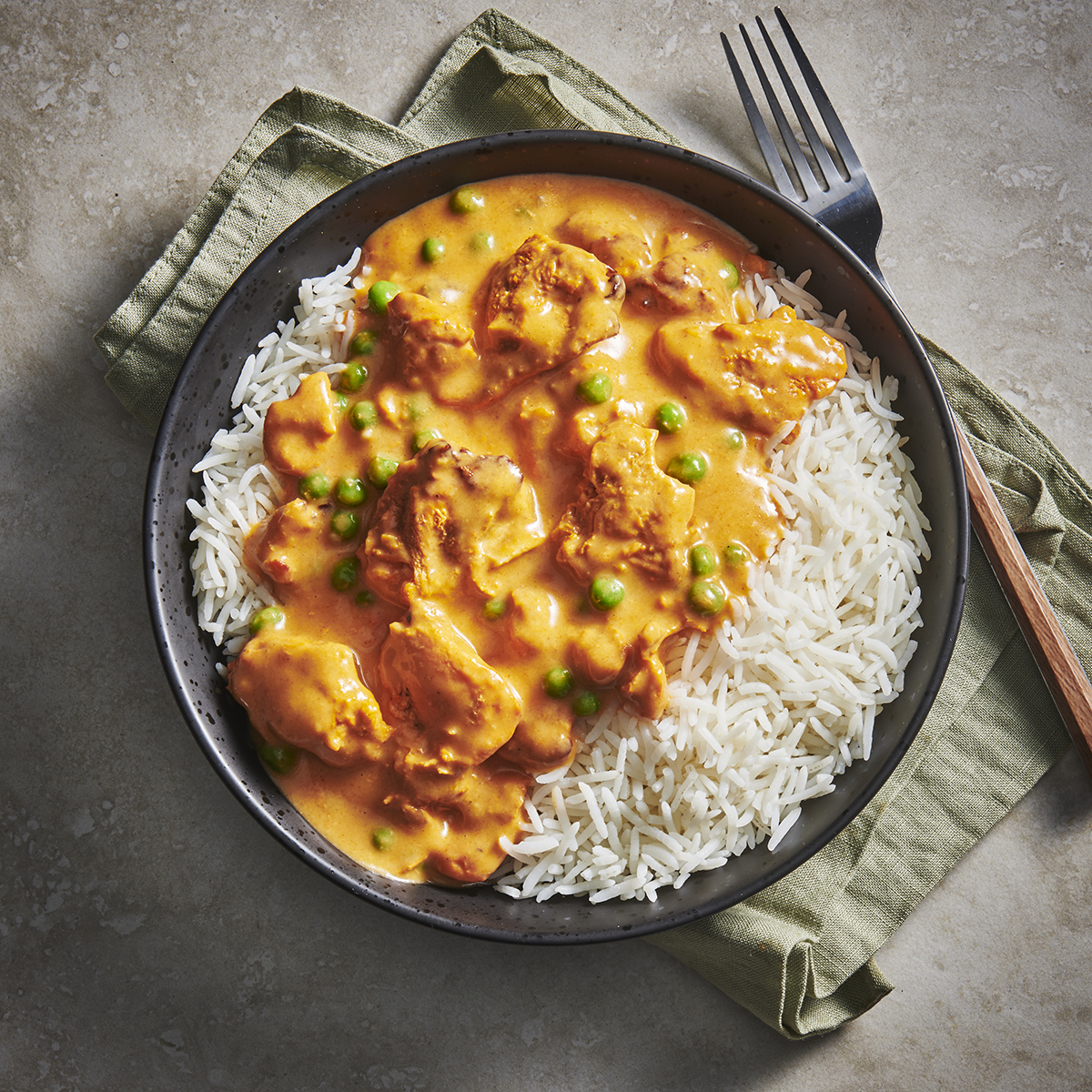 Creamy Tomato Butter Chicken with Basmati Rice