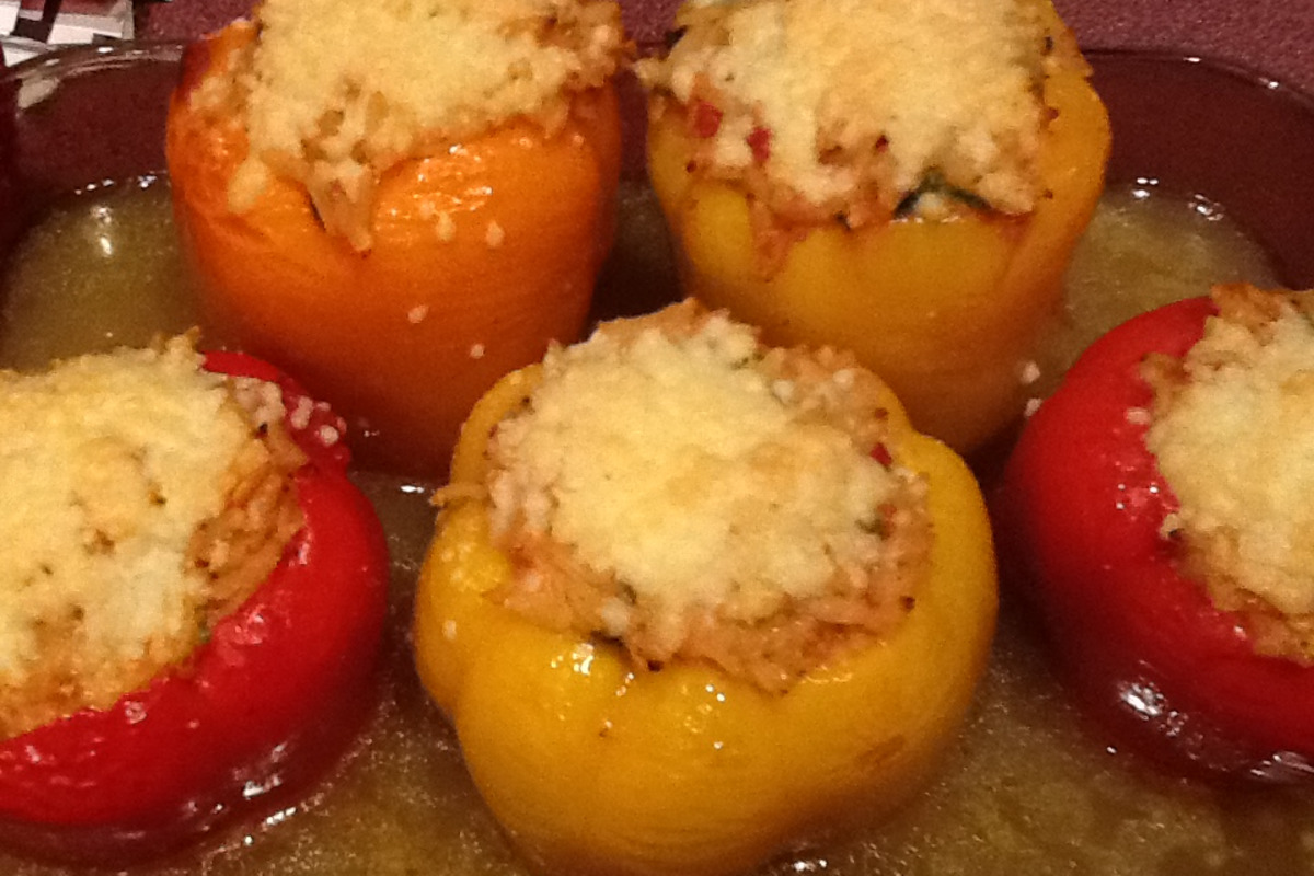 Oz-Style Rainbow Stuffed Peppers