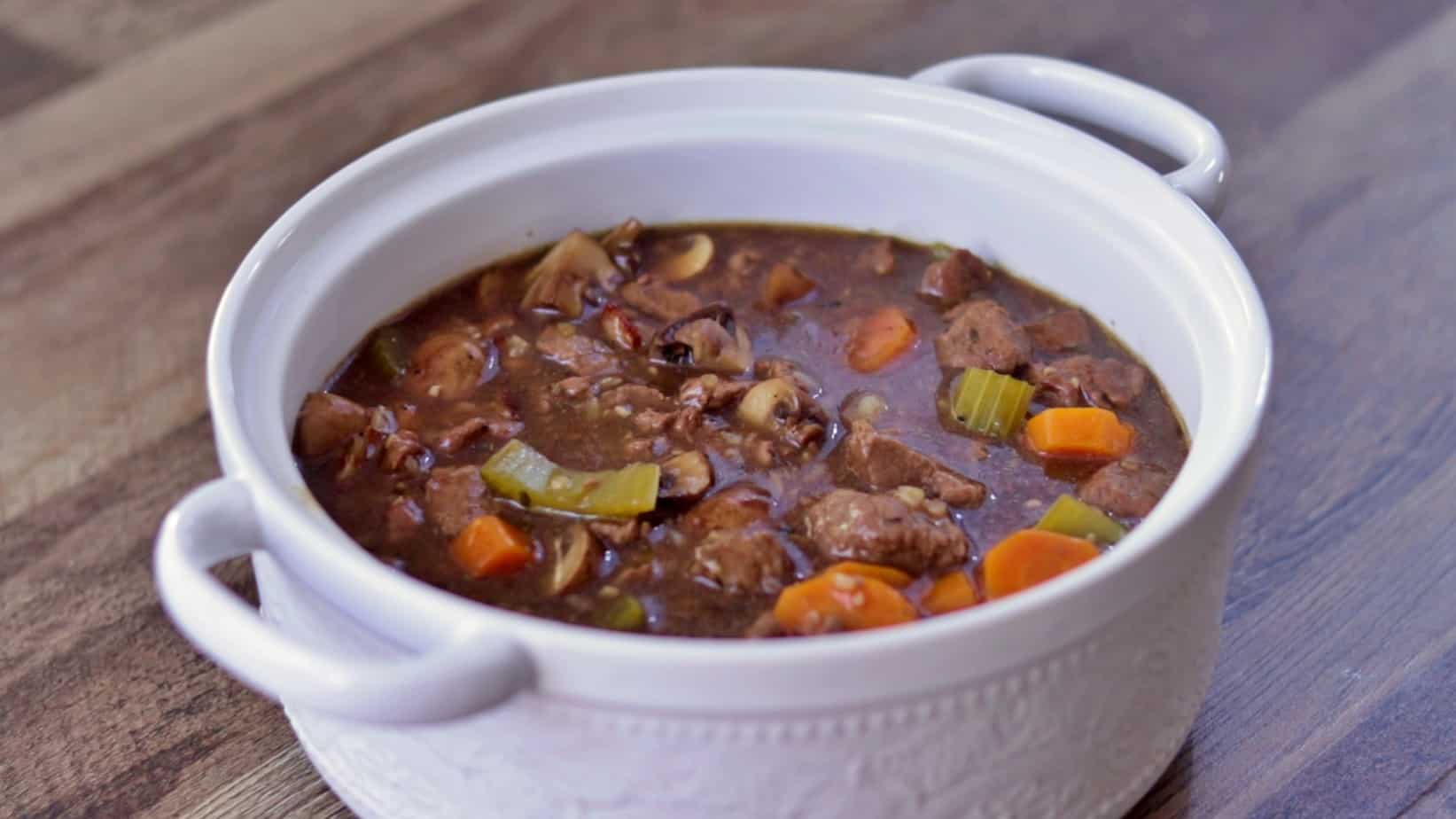 Cauliflower & Beef Keto Stew with Creamy Thyme Broth